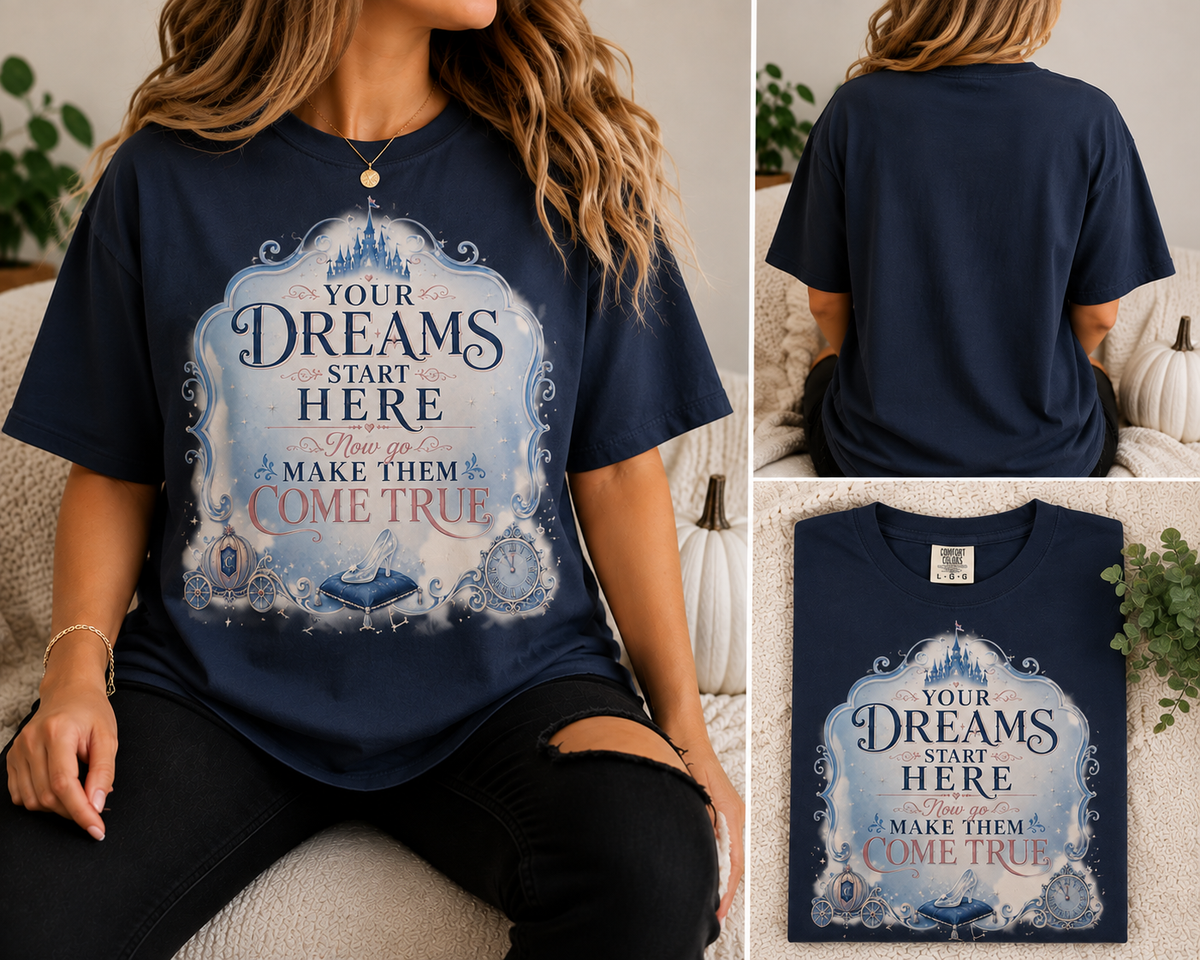 Your Dreams Start Here – Fairytale Dreamer Graphic Tee