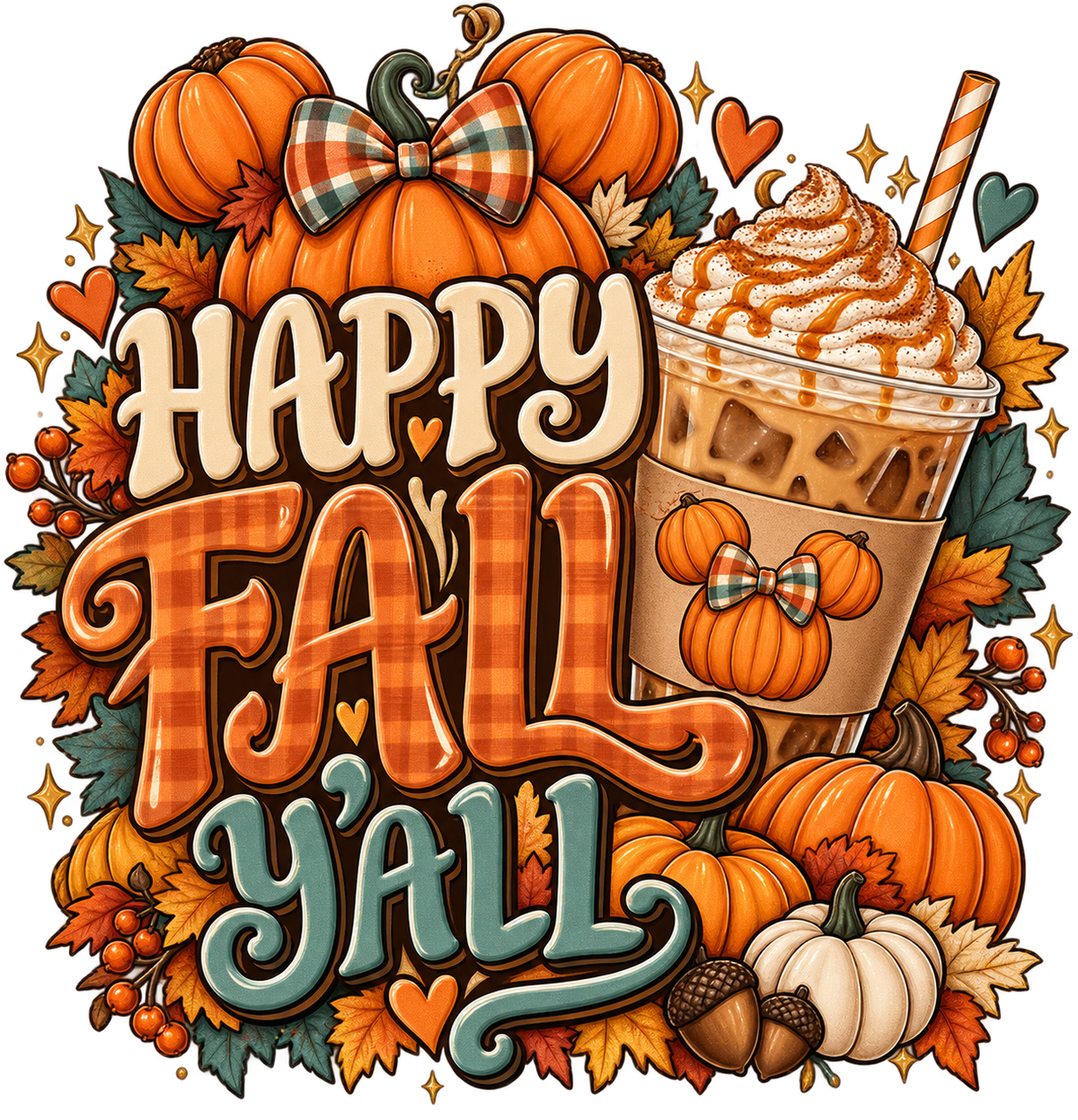 Happy Fall Y’all – Cozy Autumn Graphic Shirt